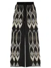 Circus Hotel Pants With Geometric Lamé Jacquard Design In Multi