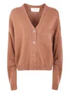 Circus Hotel Patch-pocket Cardigan In Brown