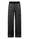 Circus Hotel Sequinned Wide-leg Trousers In Black