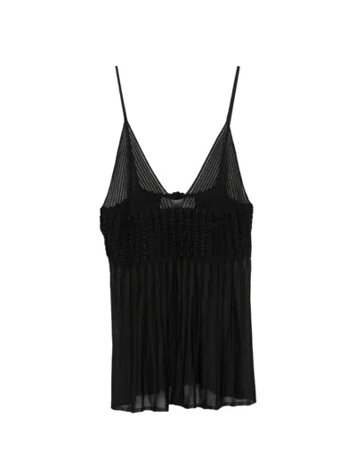 Circus Hotel Sleeveless Top In Black