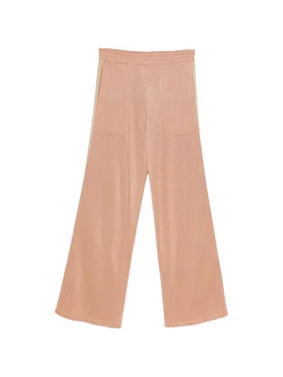 Circus Hotel Stripe-detail Trousers In Pink