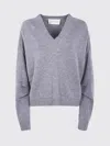 Circus Hotel V-neck Wool Sweater In Gray