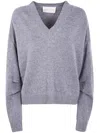 Circus Hotel V-neck Wool Sweater In Gray