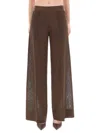 Circus Hotel Mesh-panel Trousers In Brown