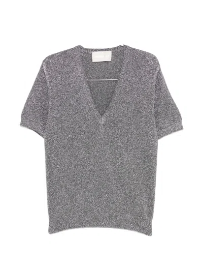 Circus Hotel V-neck Short-sleeve Top In Animal Print