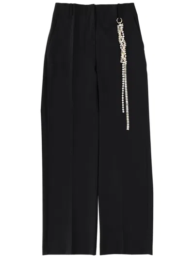 Circus Hotel Virgin Wool Tailored Trousers In Black