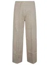 Circus Hotel Viscose Wide Leg Trousers In Multi