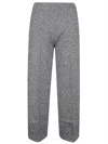 Circus Hotel Viscose Wide Leg Trousers In Gray