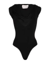 Circus Hotel Woman Bodysuit Black Size 8 Viscose, Polyamide, Metal, Polyester