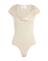 Circus Hotel Woman Bodysuit Platinum Size 6 Viscose, Polyamide, Metal, Polyester