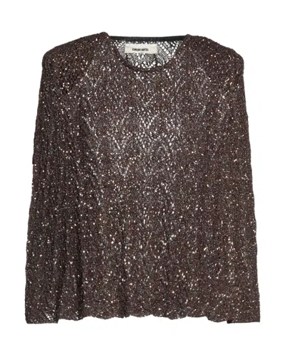 Circus Hotel Woman Cape Dark Brown Size 6 Polyamide, Polyester, Viscose