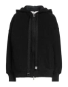 Circus Hotel Woman Cardigan Black Size 10 Metallic Fiber, Polyamide, Viscose, Elastane, Cotton In Black