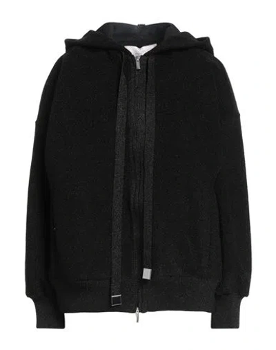 Circus Hotel Woman Cardigan Black Size 10 Metallic Fiber, Polyamide, Viscose, Elastane, Cotton