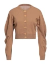 Circus Hotel Woman Cardigan Camel Size 6 Wool, Cashmere In Beige