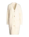 Circus Hotel Woman Coat Off White Size 4 Wool, Alpaca Wool, Polyamide, Elastane In Off White