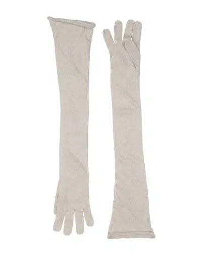 Circus Hotel Woman Gloves Beige Size Onesize Viscose, Polyamide, Metallic Fiber, Polyester In Red