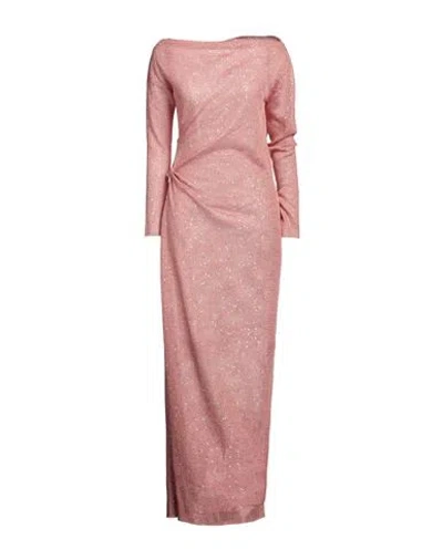 Circus Hotel Woman Maxi Dress Antique Rose Size 8 Viscose, Polyester, Polyamide In Pink