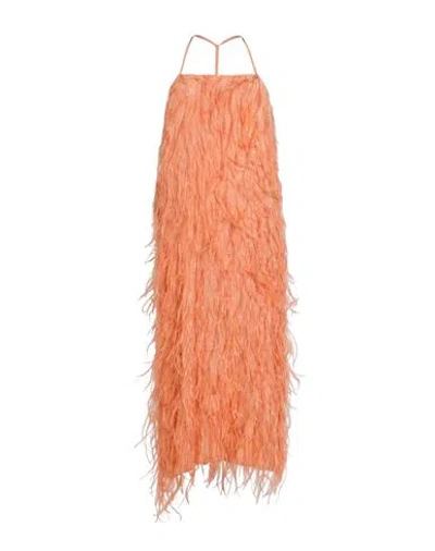 Circus Hotel Woman Maxi Dress Apricot Size 4 Viscose, Polyamide In Orange