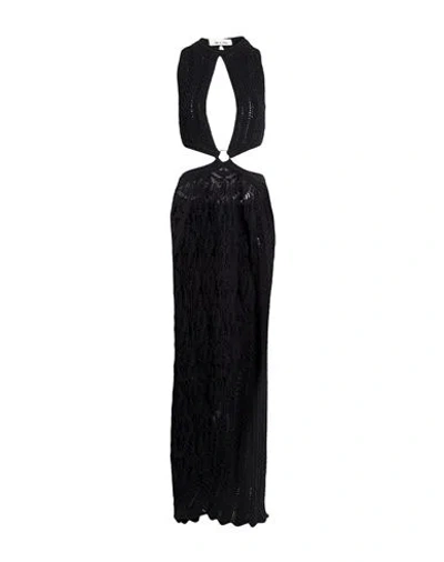 Circus Hotel Woman Maxi Dress Black Size 6 Cotton, Polyamide