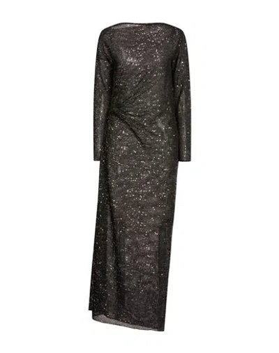 Circus Hotel Woman Maxi Dress Black Size 6 Viscose, Polyester, Polyamide