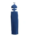 Circus Hotel Woman Maxi Dress Blue Size 6 Viscose, Polyester, Polyamide, Lyocell