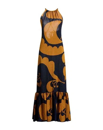 Circus Hotel Woman Maxi Dress Blue Size 8 Viscose, Polyester