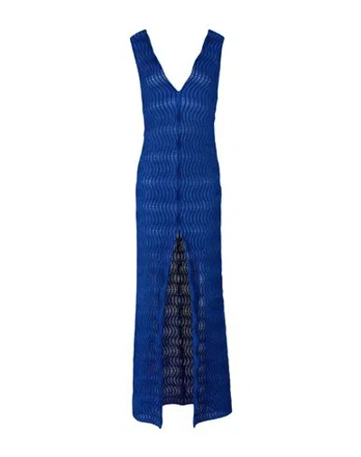Circus Hotel Woman Maxi Dress Bright Blue Size 8 Polyester