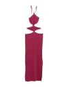 Circus Hotel Woman Maxi Dress Garnet Size 4 Viscose, Polyester, Polyamide, Lyocell In Red