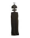 Circus Hotel Woman Maxi Dress Military Green Size 8 Viscose, Polyester, Polyamide, Lyocell