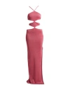 Circus Hotel Woman Maxi Dress Antique Rose Size 2 Viscose, Polyester, Polyamide, Lyocell In Pink