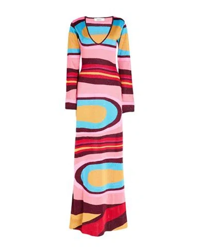 Circus Hotel Woman Maxi Dress Pink Size 6 Viscose, Polyester