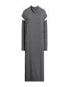 Circus Hotel Woman Midi Dress Light Grey Size 8 Wool, Cashmere