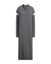 Circus Hotel Woman Midi Dress Light Grey Size 8 Wool, Cashmere In Grey