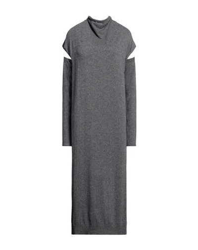 Circus Hotel Woman Midi Dress Light Grey Size 8 Wool, Cashmere In Gray
