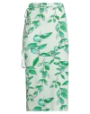 Circus Hotel Woman Midi Skirt Light Green Size 10 Cotton, Elastane