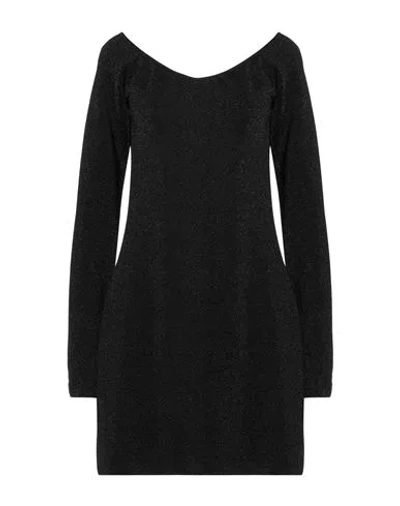 Circus Hotel Woman Mini Dress Black Size 6 Viscose, Polyamide, Polyester