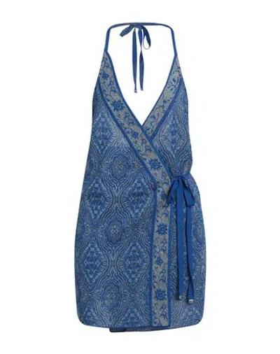 Circus Hotel Woman Mini Dress Blue Size 10 Polyester, Polyamide