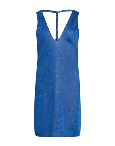 Circus Hotel Woman Mini Dress Blue Size 4 Viscose, Polyester