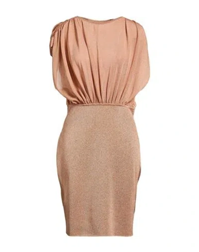 Circus Hotel Woman Mini Dress Blush Size 8 Viscose, Polyamide, Metal, Polyester In Pink