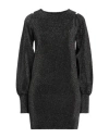 Circus Hotel Woman Mini Dress Charcoal Size 6 Viscose, Polyamide In Grey