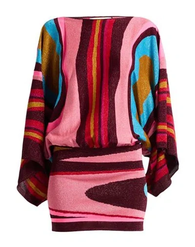 Circus Hotel Woman Mini Dress Pink Size 6 Viscose, Polyester In Multi