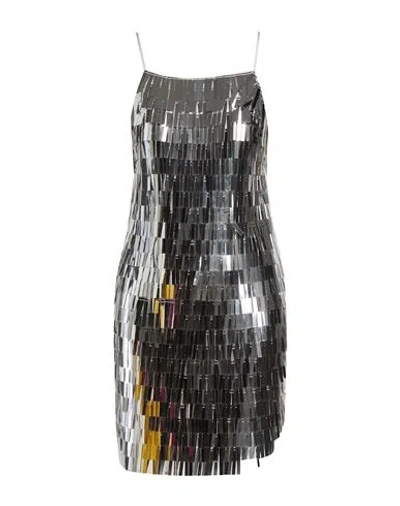 Circus Hotel Woman Mini Dress Silver Size 6 Polyester