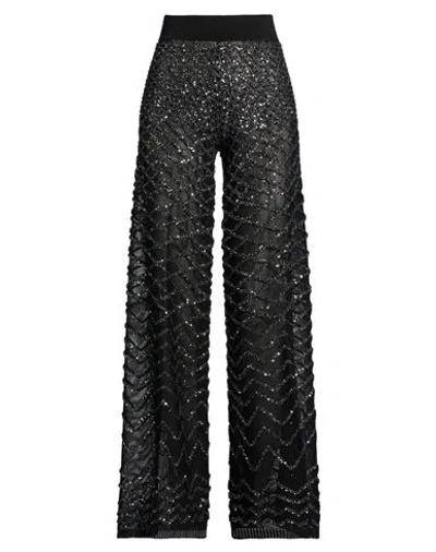 Circus Hotel Woman Pants Black Size 4 Viscose, Polyester, Polyamide