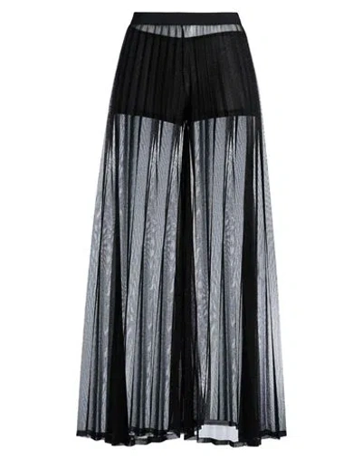 Circus Hotel Woman Pants Black Size 6 Polyester, Polyamide