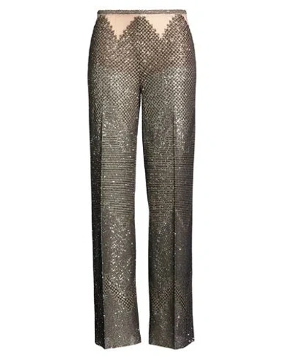 Circus Hotel Woman Pants Black Size 8 Polyamide, Polyester In Brown