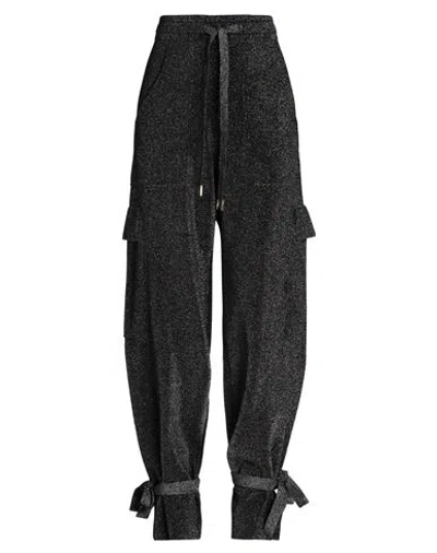 Circus Hotel Woman Pants Black Size 8 Viscose, Polyamide