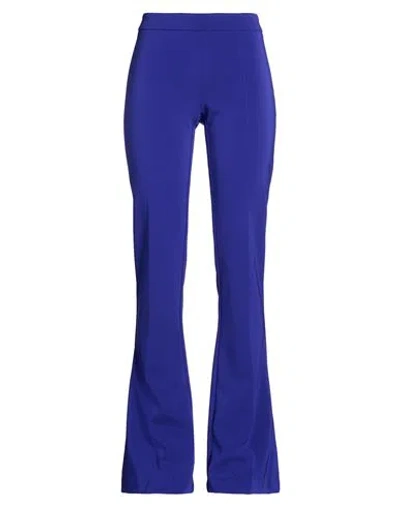 Circus Hotel Woman Pants Blue Size 6 Viscose, Polyester, Elastane