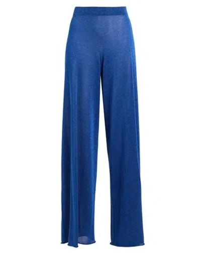 Circus Hotel Woman Pants Blue Size 8 Viscose, Polyester