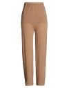 Circus Hotel Woman Pants Camel Size 10 Wool, Cashmere In Beige