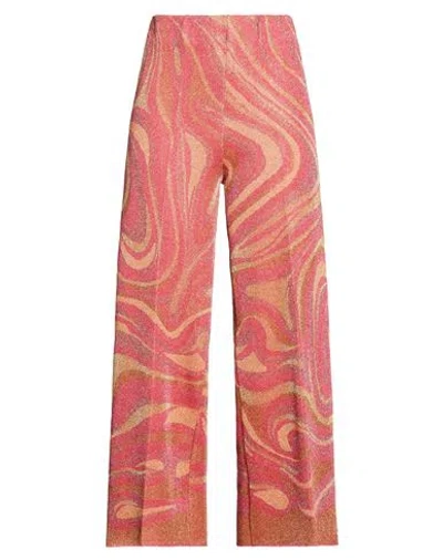 Circus Hotel Woman Pants Coral Size 6 Viscose, Polyester